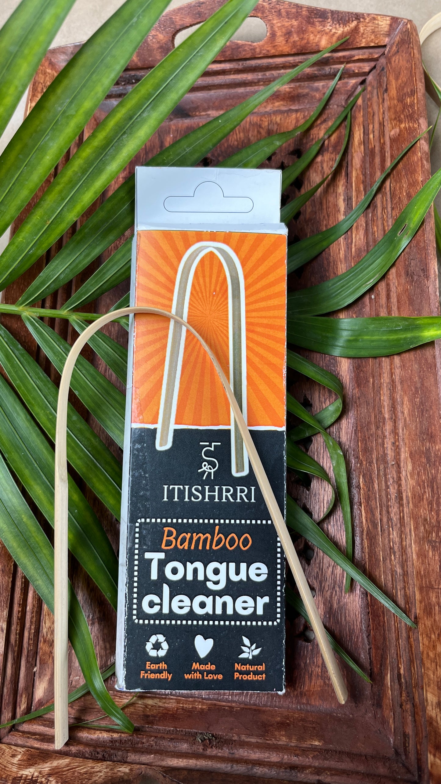 Bamboo toothbrush + Bamboo Tongue Cleaner